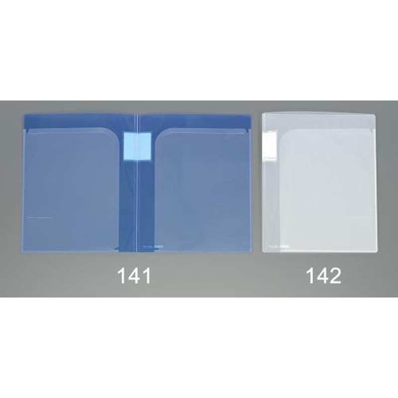 エスコ EA762CB-142 A4/320x237mmポケットホルダー(2ポケット/クリア 1個（ご注文単位1個）【直送品】