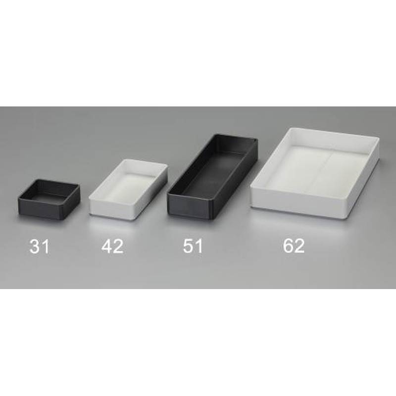 エスコ EA954T-61 152x239x35mmデスク引き出し用トレー(黒) 1個（ご注文単位1個）【直送品】