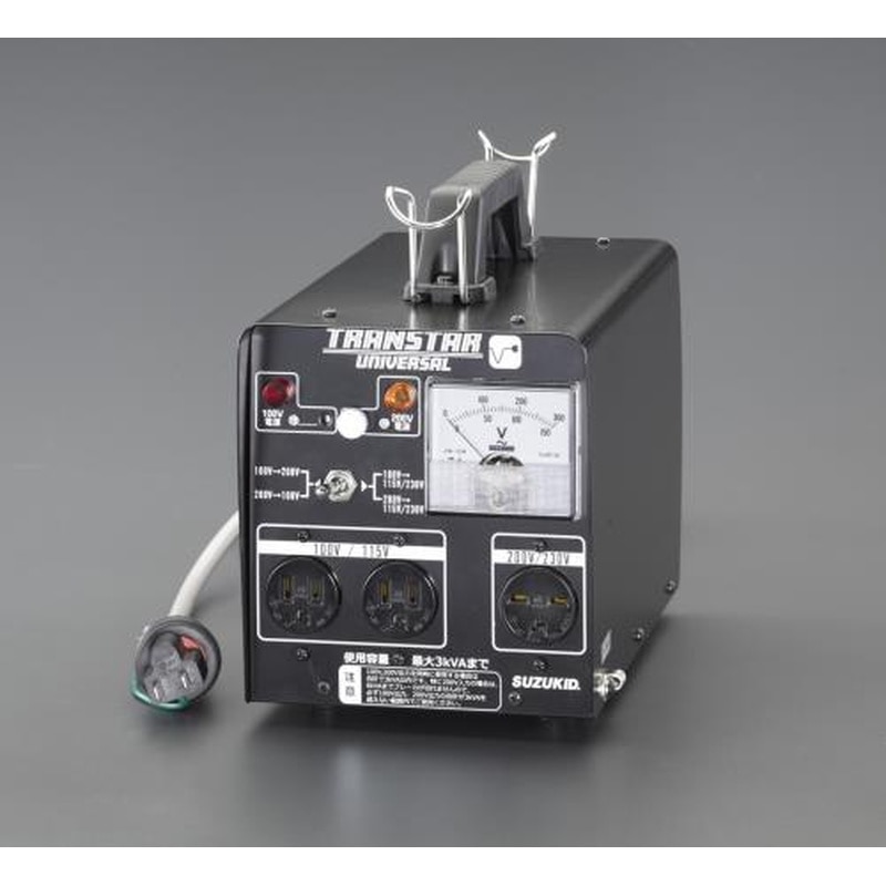 エスコ EA815ZJ-1 AC100-200→AC230-100V昇圧・降圧トランス 1個(ご注文単位1個)【直送品】