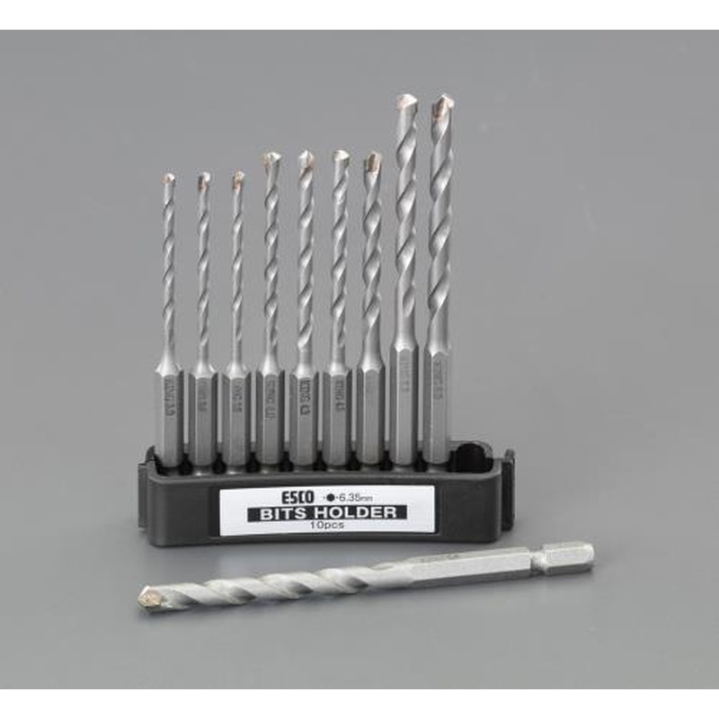 エスコ EA824BS 3.0-6.5mm/10本組マルチドリル(六角軸) 1個（ご注文単位1個）【直送品】
