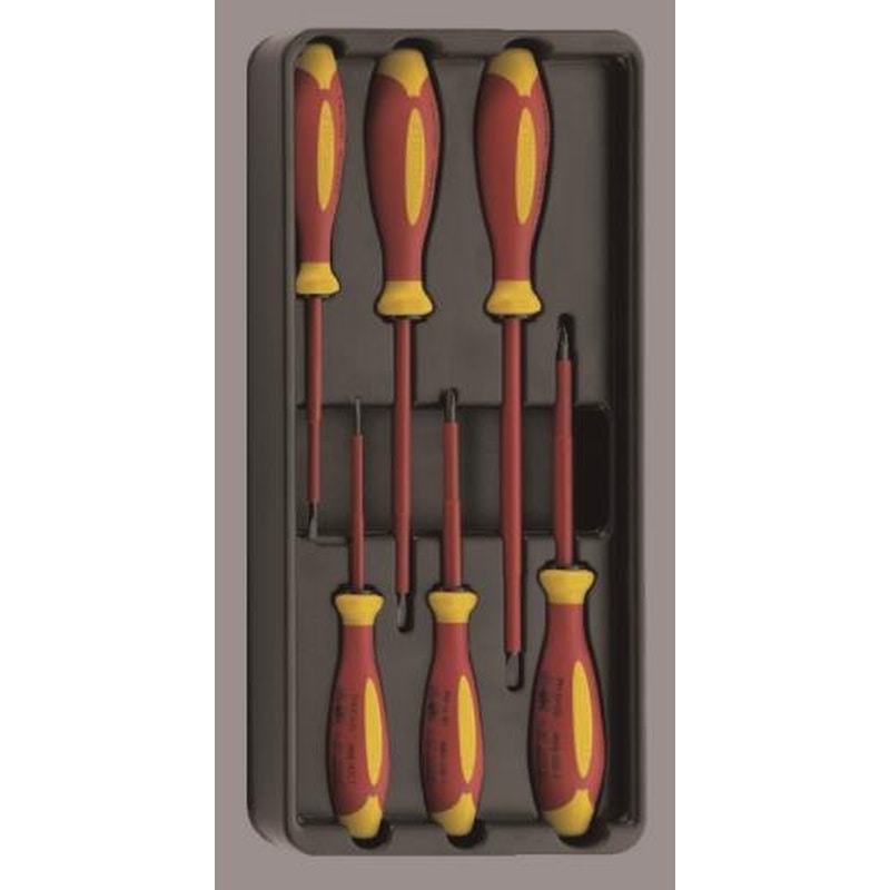 エスコ EA612TK-17 6本組［＋-]ドライバー(絶縁) 1個（ご注文単位1個）【直送品】