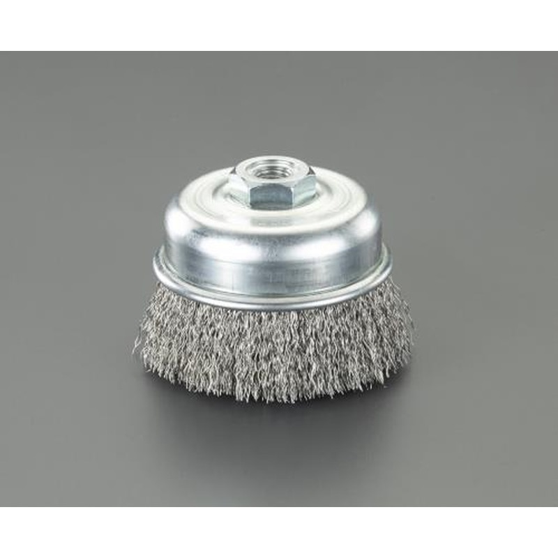 エスコ EA809YR-71 75mm/M10ワイヤーブラシ(カップ型/ステンレス製) 1個（ご注文単位1個）【直送品】