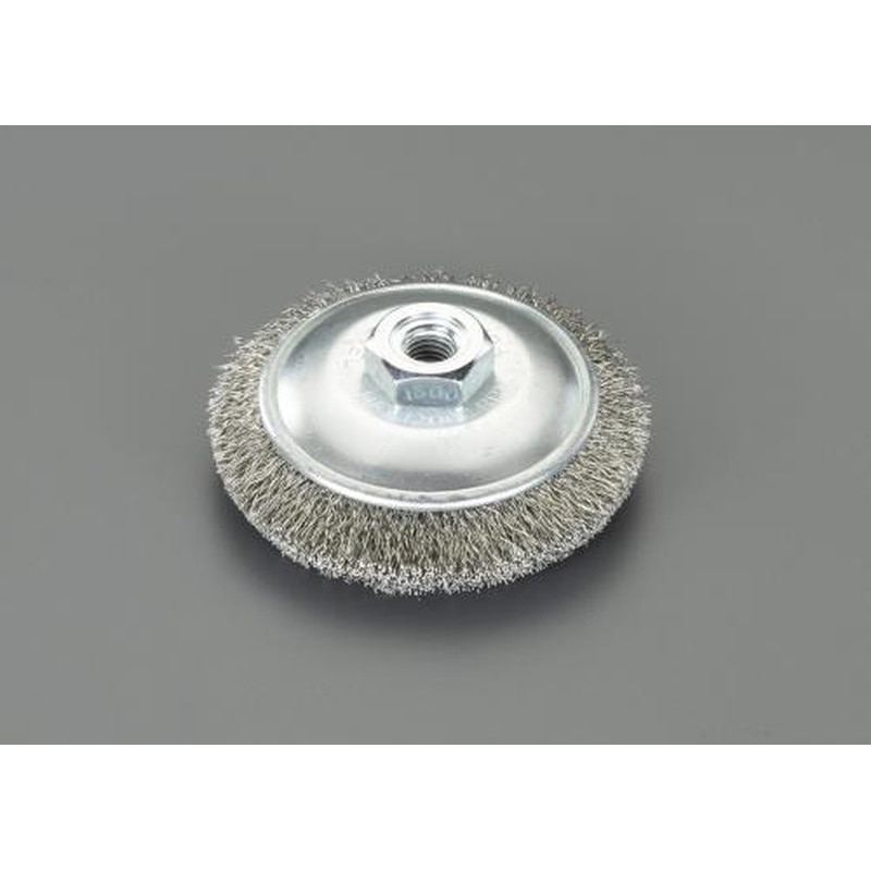 エスコ EA809YR-81 85mm/M10ワイヤーブラシ(ベベル型/ステンレス製 1個（ご注文単位1個）【直送品】