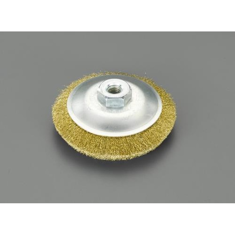 エスコ EA809YR-86 85mm/M10ワイヤーブラシ(ベベル型/真鍮製) 1個（ご注文単位1個）【直送品】