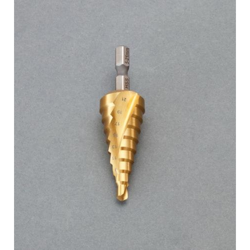 エスコ EA825GM-1 6-18㎜ステップドリル(1/4”六角軸・HSS) 1個（ご注文単位1個）【直送品】