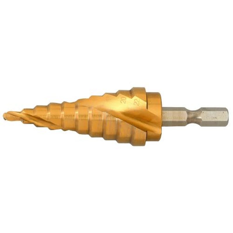 エスコ EA825GM-3 4-22㎜ステップドリル(1/4”六角軸・HSS) 1個(ご注文単位1個)【直送品】