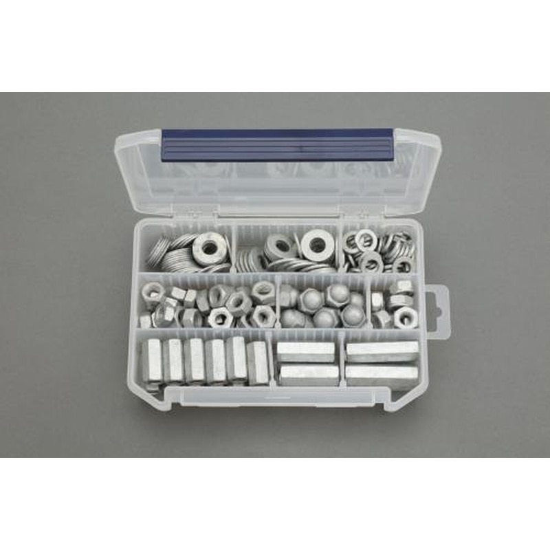 エスコ EA949LY-900 六角ナット・ワッシャーセット(どぶメッキ) 1個（ご注文単位1個）【直送品】