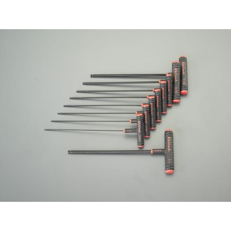 エスコ EA573BR-100 5/64”-1/4”/9本組［Ball-Hexagon]T型レンチ 1個（ご注文単位1個）【直送品】