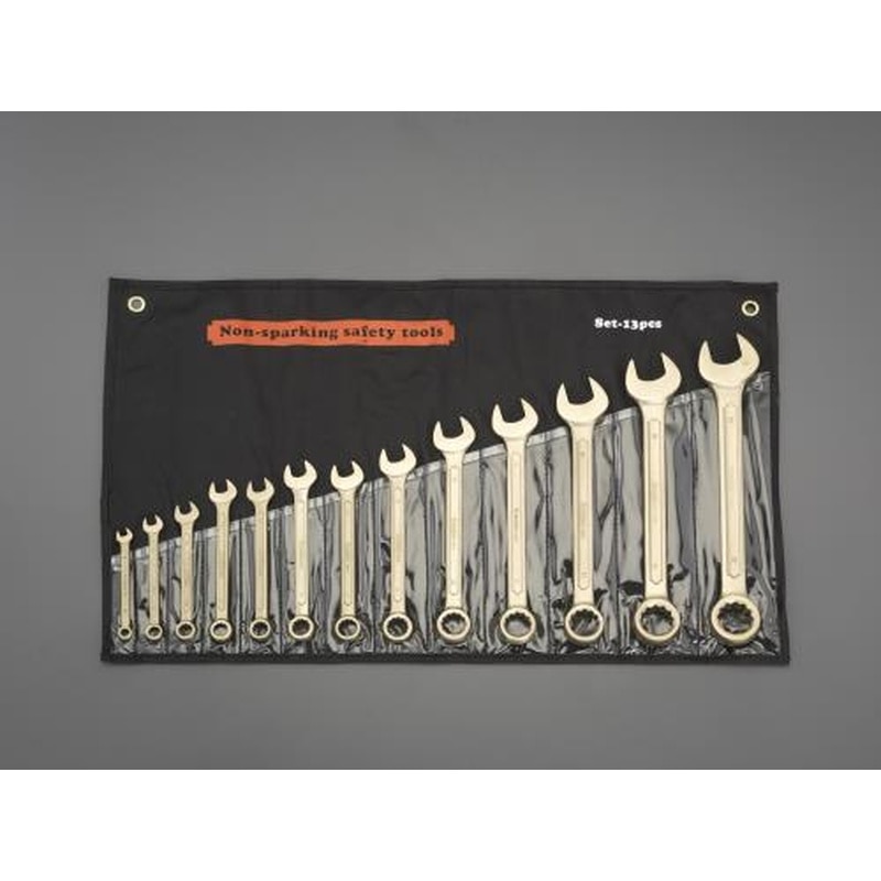 エスコ EA643BA-113[13点]片目片口スパナセット(ノンスパーキング) 1個（ご注文単位1個）【直送品】