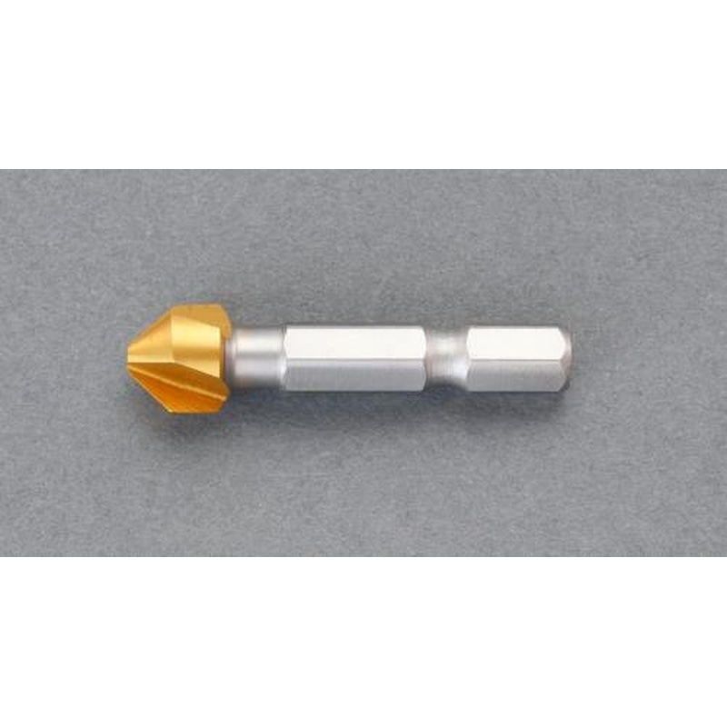 エスコ EA827JB-12 12.4mmカウンターシンク(1/4”六角軸/HSS・TiNコート) 1個（ご注文単位1個）【直送品】