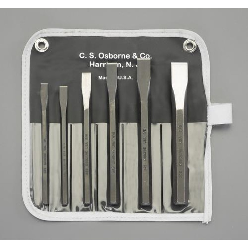 エスコ EA572CS 6本組平たがねセット 1個(ご注文単位1個)【直送品】