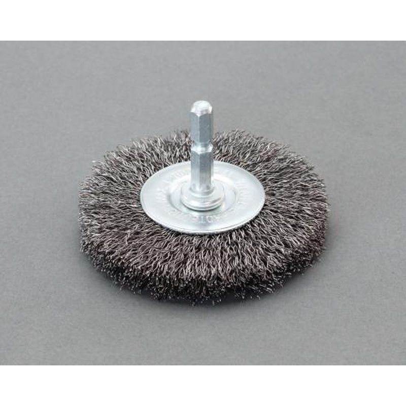 エスコ EA819BT-321 50㎜6角軸ワイヤーブラシ(平型/硬鋼線) 1個（ご注文単位1個）【直送品】