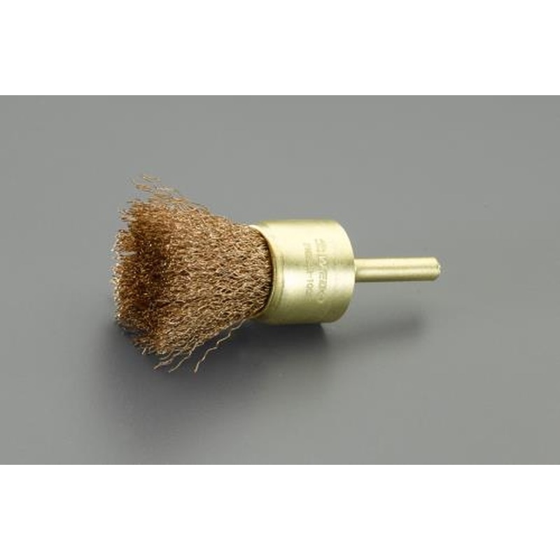 エスコ EA643HA-24 φ26mm/6mm軸ワイヤーブラシ(ノンスパーキング・リン青銅) 1個(ご注文単位1個)【直送品】