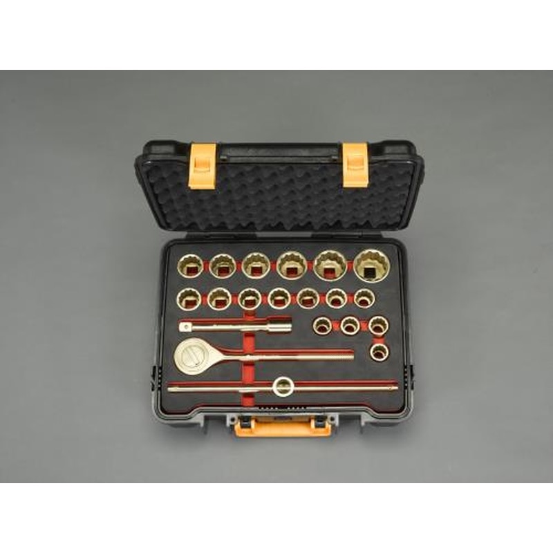 エスコ EA643FD-101 3/4”DR/20点ソケットレンチセット(ノンスパーキング) 1個(ご注文単位1個)【直送品】