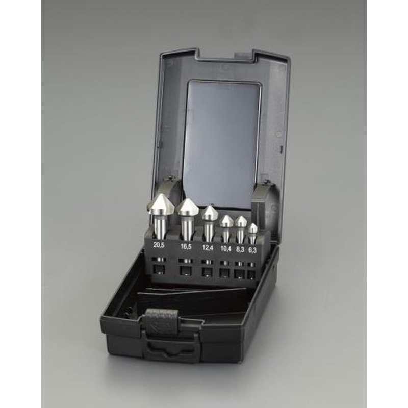 エスコ EA827HD-100 6.3-20.5mmカウンターシンク(6本組・HSS) 1個（ご注文単位1個）【直送品】