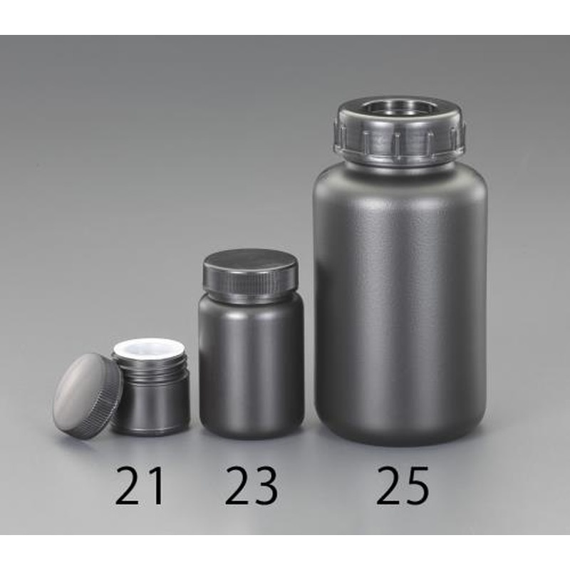 エスコ EA508AK-24B φ63x123mm/250ml遮光型広口ポリ容器(10個 1個（ご注文単位1個）【直送品】