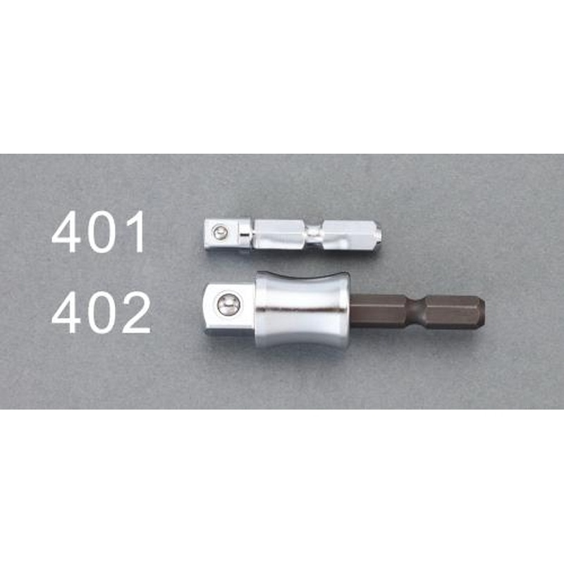 エスコ EA618AX-402 3/8”DRx1/4”HEXソケットアダプター 1個（ご注文単位1個）【直送品】