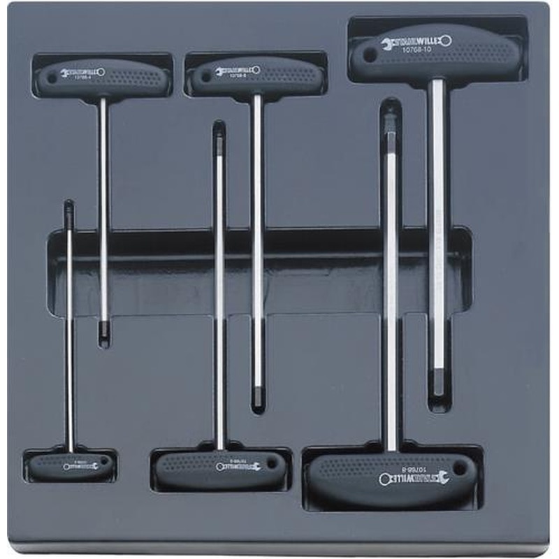 エスコ EA612TL-1 6本組T型六角棒レンチセット 1個(ご注文単位1個)【直送品】