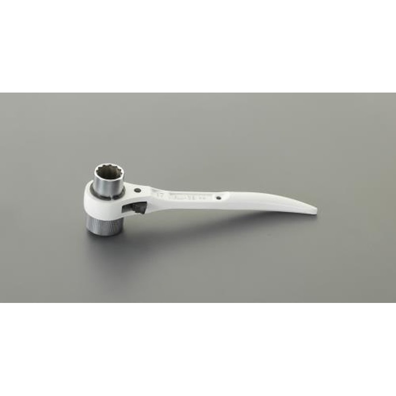 エスコ EA602AB-22 17x21mm/180mm両口ラチェットレンチ(コンパクトショート) 1個（ご注文単位1個）【直送品】