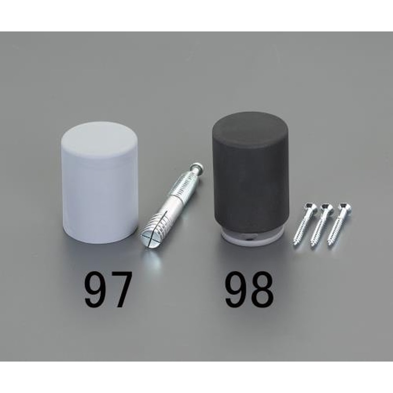 エスコ EA951LG-99 φ35x45mm戸当り(木床用/グレー) 1個（ご注文単位1個）【直送品】