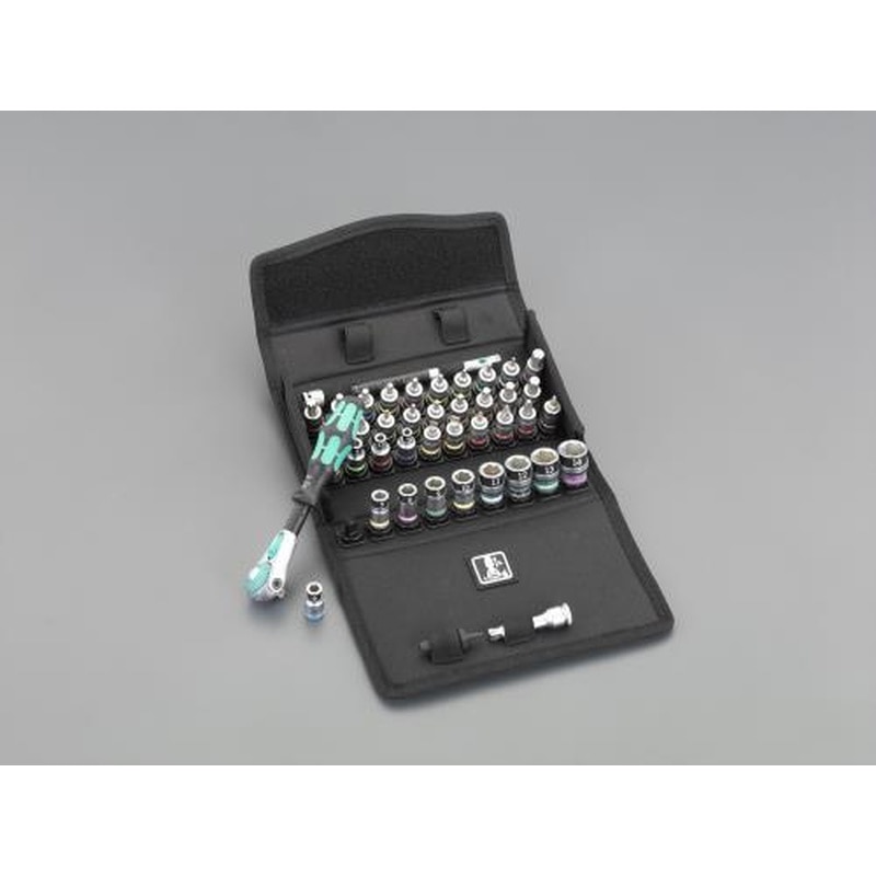 エスコ EA617AH-213 1/4”DR/42点ソケットレンチセット(ホールド機能付) 1個（ご注文単位1個）【直送品】