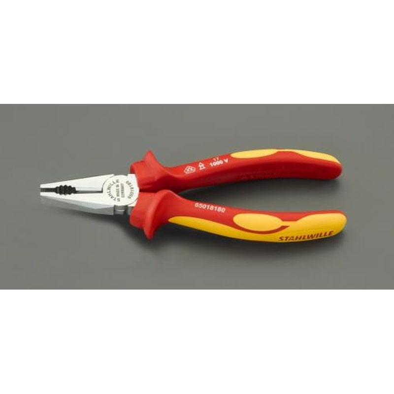 エスコ EA534SW-3 200mm絶縁ペンチ 1個(ご注文単位1個)【直送品】