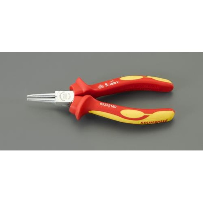 エスコ EA537SW-11 160mm絶縁ラウンドノーズプライヤー 1個(ご注文単位1個)【直送品】