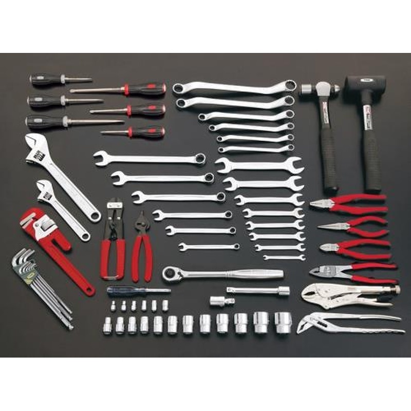 エスコ EA612SC-63[72個組]ツールワゴン付工具セット 1個（ご注文単位1個）【直送品】