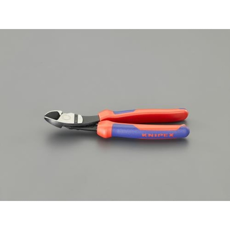 エスコ EA536KD-201 200mm強力型ニッパー(25゜オフセット型・落下防止付) 1個(ご注文単位1個)【直送品】