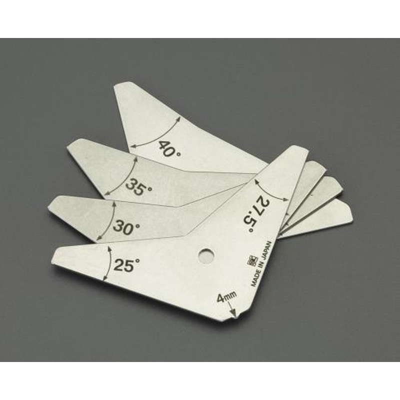 エスコ EA719K-50 25°-42.5°溶接角度限界ゲージ(ステンレス製) 1個（ご注文単位1個）【直送品】