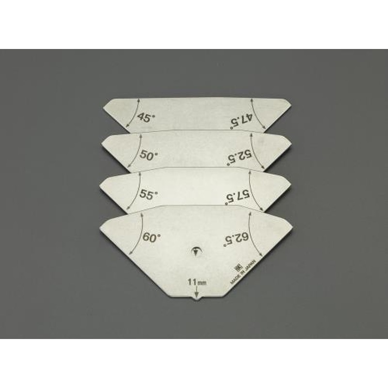 エスコ EA719K-51 45°-62.5°溶接角度限界ゲージ(ステンレス製) 1個（ご注文単位1個）【直送品】