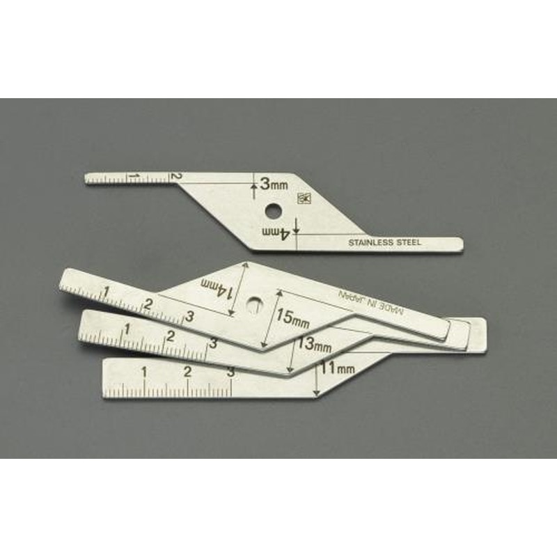 エスコ EA719K-52 溶接ルート間隔限界ゲージ(ステンレス製) 1個（ご注文単位1個）【直送品】