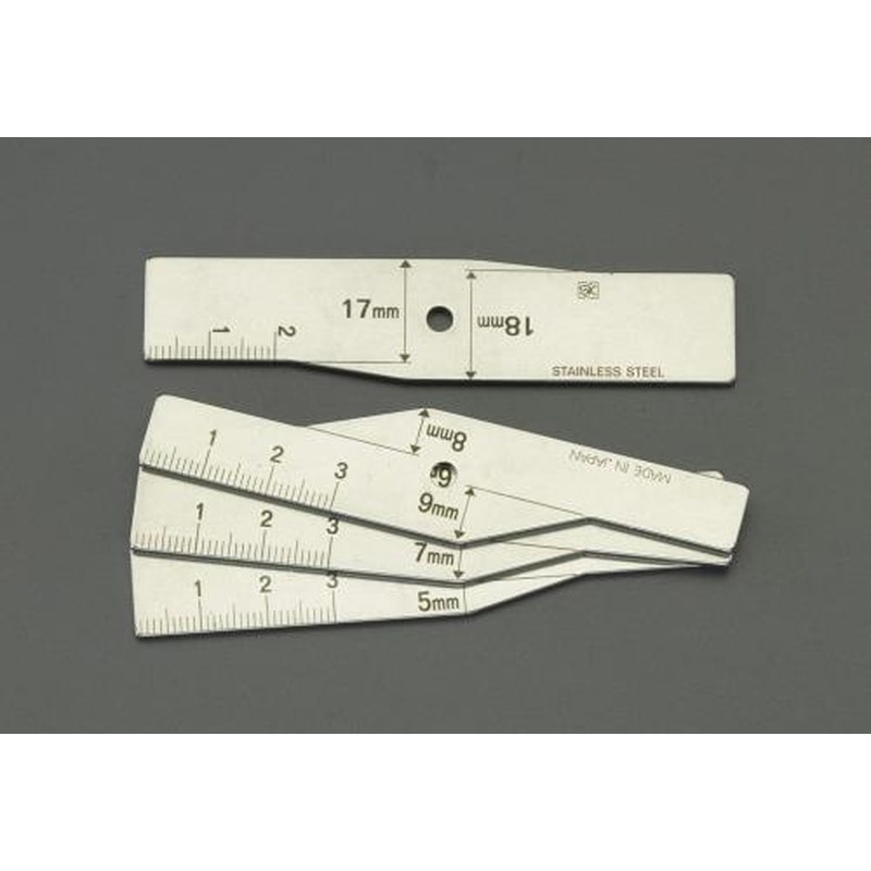 エスコ EA719K-53 溶接ルート間隔限界ゲージ(ステンレス製) 1個（ご注文単位1個）【直送品】