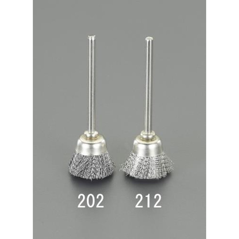 エスコ EA819BN-201 14㎜/3㎜軸軸付ブラシ(カップ型/スチール) 1個（ご注文単位1個）【直送品】