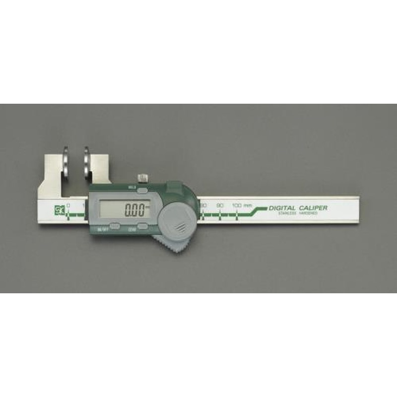 エスコ EA725CV-100 100mmデジタルノギス(ワイヤーロープ用) 1個（ご注文単位1個）【直送品】