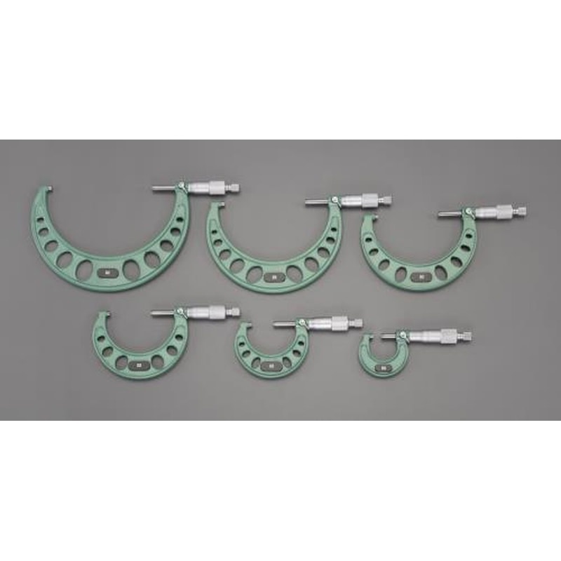 エスコ EA725EH-100S 6本組マイクロメーターセット 1個(ご注文単位1個)【直送品】