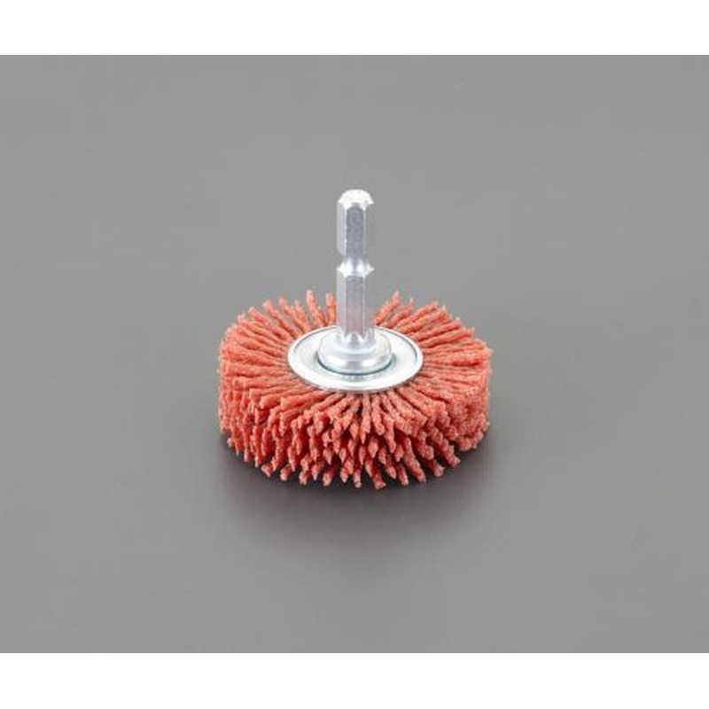 エスコ EA819BL-43 50mm/#80六角軸軸付ブラシ(砥粒付ナイロン) 1個(ご注文単位1個)【直送品】