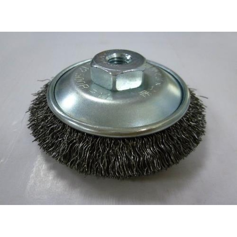 エスコ EA809YS-24 100㎜/M10ワイヤーブラシ(ベベル型/ステンレス) 1個（ご注文単位1個）【直送品】