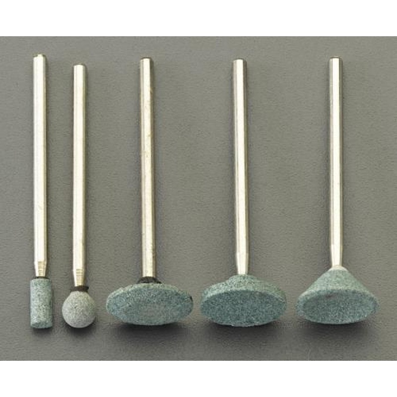 エスコ EA819WM-17 5本組軸付砥石セット(2.35mm軸) 1個（ご注文単位1個）【直送品】