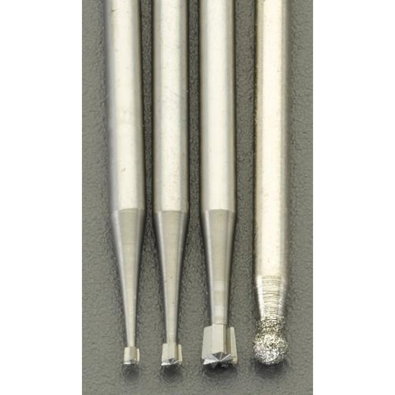 エスコ EA819WM-41 4本組ダイヤモンドビット＆ハイスドリルセット(2.35mm軸) 1個（ご注文単位1個）【直送品】