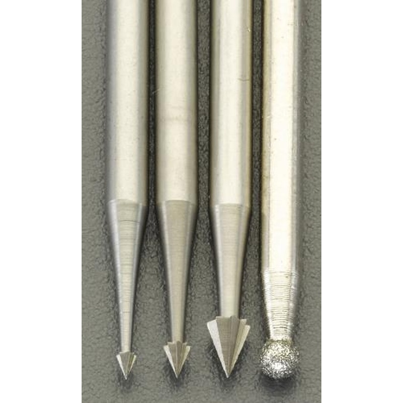 エスコ EA819WM-43 4本組ダイヤモンドビット＆ハイスドリルセット(2.35mm軸) 1個（ご注文単位1個）【直送品】