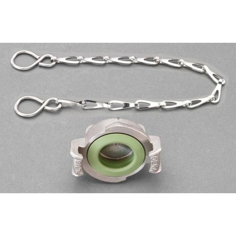 エスコ EA462CB-52 カップリング用キャップ(チェーン付/ステンレス製) 1個(ご注文単位1個)【直送品】