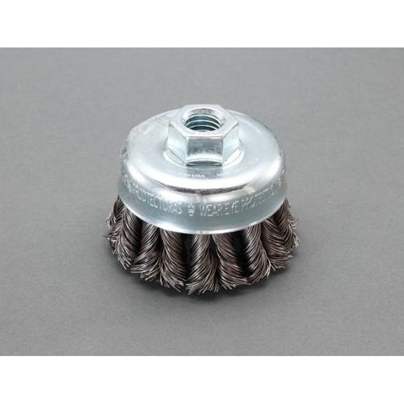 エスコ EA809YH-2 70mm/M10ワイヤーブラシ(カップ型/スチール製) 1個（ご注文単位1個）【直送品】