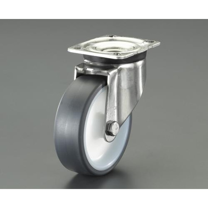 エスコ EA986LH-125A 125mmキャスター(自在金具・ステンレス製) 1個（ご注文単位1個）【直送品】