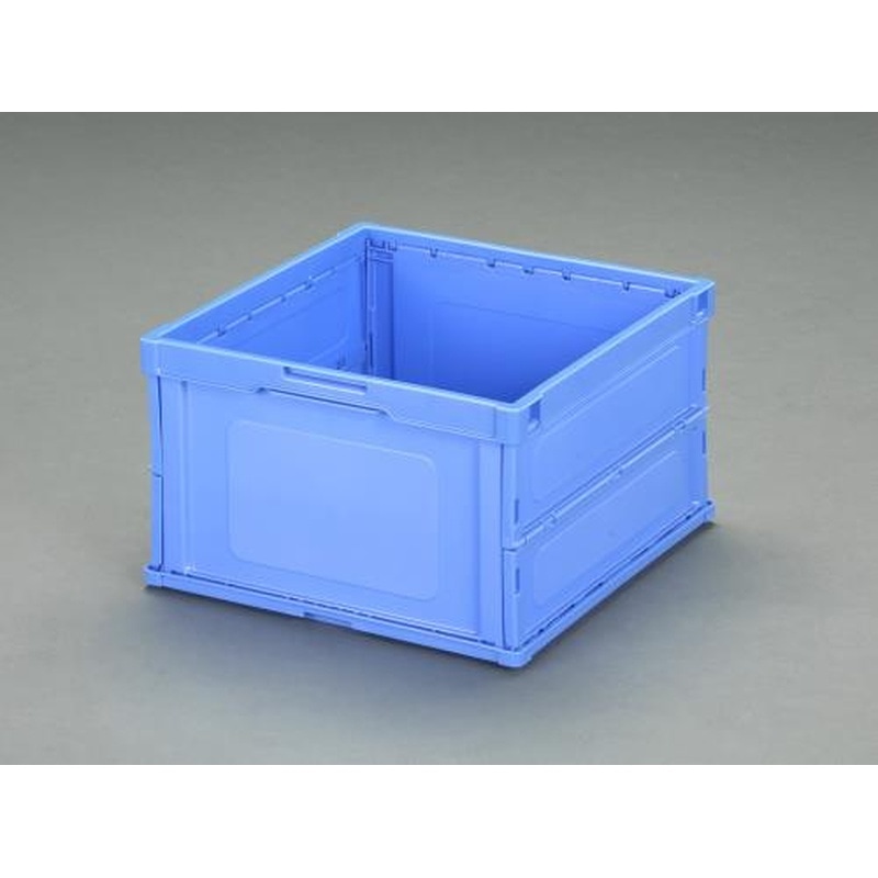エスコ EA506AA-502 366x366x221mm/24.8L折畳コンテナ(薄型/青 1個(ご注文単位1個)【直送品】