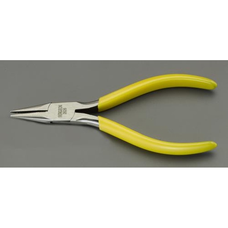 エスコ EA537HA-3 130mm精密プライヤー(ハーフラウンド/ギザ付) 1個（ご注文単位1個）【直送品】