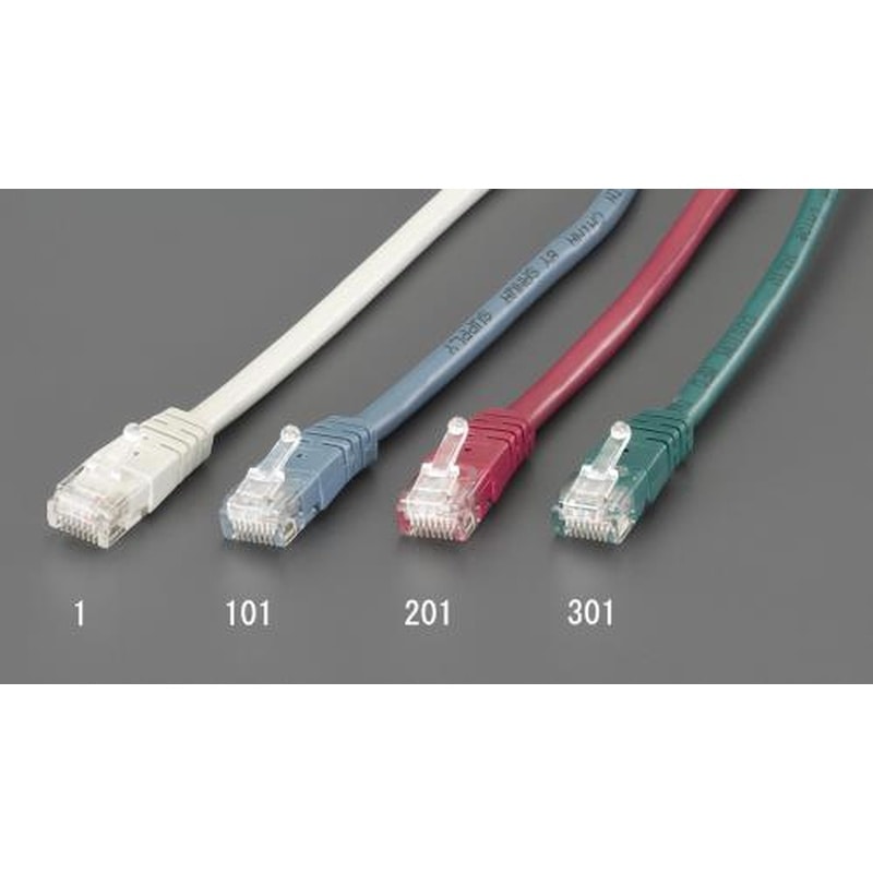 エスコ EA764B-303 3mLANケーブル(カテゴリー5e準拠)(レッド) 1個(ご注文単位1個)【直送品】