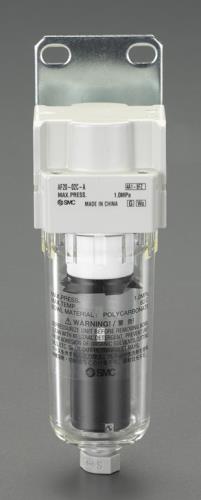 エスコ EA153SF-14 Rc 1/2エアーフィルター(ブラケット付) 1個 （ご注文単位1個）【直送品】