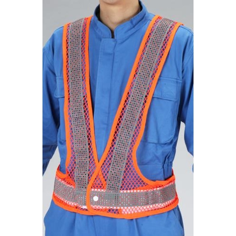 エスコ EA983R-142 安全ベスト(橙) 1個（ご注文単位1個）【直送品】