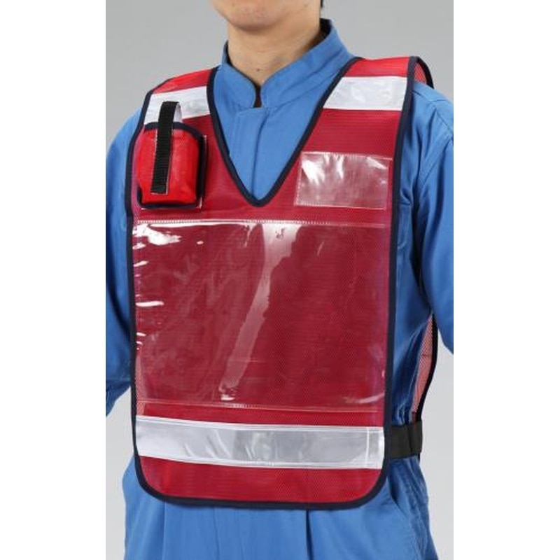 エスコ EA983R-236 防犯ベスト(赤) 1個（ご注文単位1個）【直送品】